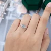 Round Cut Gray Moissanite Engagement Ring In Rose Gold