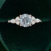 Round Cut Gray Moissanite Engagement Ring In Rose Gold (3)
