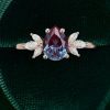 Sophisticated Rose Gold Pear Cut Alexandrite Engagement Ring (4)