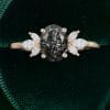 Timeless Aura 14K Rose Gold Black Rutilated Quartz Oval Engagement Ring (4)