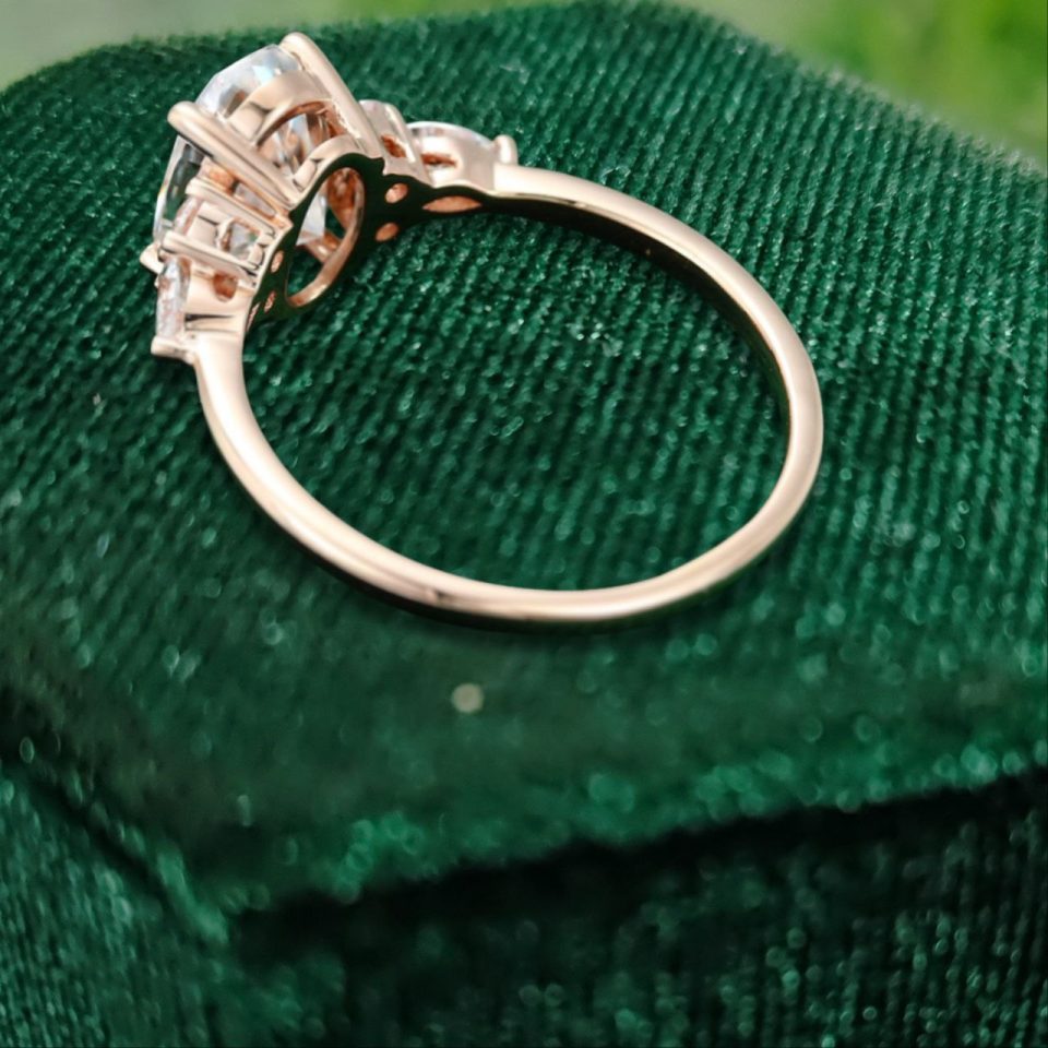 Timeless Oval Cut Moissanite Engagement Ring 1.5 Carat with Side Stone Accents (3)