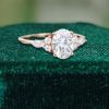 Timeless Oval Cut Moissanite Engagement Ring 1.5 Carat with Side Stone Accents (5)