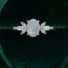 Timeless Oval Natural Opal Engagement Ring – Moonstone Accented Design (4)