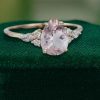 Timeless Pear Shaped Morganite and Diamond Ring in Rose Gold (2)