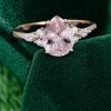 Timeless Pear Shaped Morganite and Diamond Ring in Rose Gold (4)
