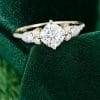Timeless Yellow Gold Engagement Ring with Cushion Cut Moissanite (1)