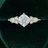 Timeless Yellow Gold Engagement Ring with Cushion Cut Moissanite (4)
