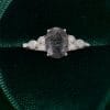 Unique Black Rutilated Quartz Ring with Moissanite Accents for Engagement (4)