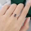 Unique Black Rutilated Quartz Ring with Moissanite Accents for Engagement.0