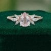 Unique Pear Shaped Pink Morganite Engagement Ring in Rose Gold (1)