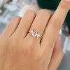 Unique Pear Shaped Pink Morganite Engagement Ring in Rose Gold.5
