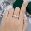 Unique Teardrop Green Amethyst Engagement Ring
