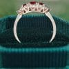 Victorian-Inspired Ruby & Diamond Cluster Engagement Ring with Evil Eye Motif (2)