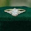 Vintage Charm Yellow Gold Rose Cut Moissanite Ring (2)