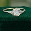 Vintage Charm Yellow Gold Rose Cut Moissanite Ring (3)