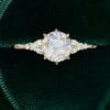 Vintage Charm Yellow Gold Rose Cut Moissanite Ring (4)