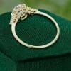 Vintage Charm Yellow Gold Rose Cut Moissanite Ring (5)