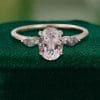 Vintage Rose Gold Oval Morganite Engagement Ring (3)