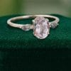 Vintage Rose Gold Oval Morganite Engagement Ring (4)