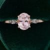 Vintage Rose Gold Oval Morganite Engagement Ring (5)