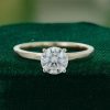 Classic Minimal Moissanite Solitaire Engagement Ring (3)