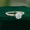 Classic Minimal Moissanite Solitaire Engagement Ring (4)
