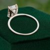 Emerald Cut Moissanite Solitaire Ring in Refined Minimal Design (5)