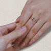 Handcrafted Organic Shaped Green Sapphire Leafwave Ring (1)