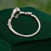 Handcrafted Organic Shaped Green Sapphire Leafwave Ring (5)