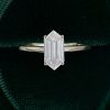 Hexagon Elegance Moissanite Solitaire Engagement Ring (4)