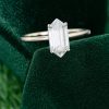 Hexagon Elegance Moissanite Solitaire Engagement Ring (6)