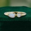 Natural Opal Two-Stone Engagement Ring – Pear and Round Toi et Moi Design (3)