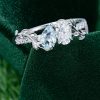 Nature’s Elegance Toi et Moi Ring with Aquamarine and Moissanite (1)