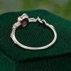 Organic Flow Purple Sapphire Ring with Sculpted Olive Leaf Accents (5)