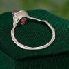 Organic Flow Unik Form Red Sapphire Ring with Sculpted Curve Band (5)