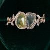 Organic Shaped Green Sapphire Dual-Stone Ring with Leaf Accent (5)