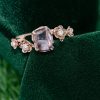 Pink Sapphire Cherry Blossom Ring with Sculpted Organic Form (1)