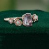 Pink Sapphire Cherry Blossom Ring with Sculpted Organic Form (5)