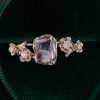 Pink Sapphire Cherry Blossom Ring with Sculpted Organic Form (6)