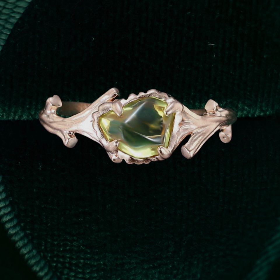 Sculpted Twig Green Sapphire Ring – A Natural Work of Art (7)