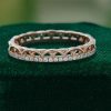 Crown Moissanite Full-Eternity Wedding Band – Scalloped Lace Stacking Ring (1)