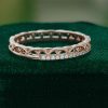 Crown Moissanite Full-Eternity Wedding Band – Scalloped Lace Stacking Ring (2)