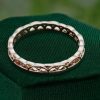 Crown Moissanite Full-Eternity Wedding Band – Scalloped Lace Stacking Ring (4)