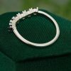 Curved Yellow Gold Wedding Band with Black Onyx – Unique Ring (5)