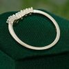Delicate Tiara Moissanite Curved Stacking Wedding Band (5)