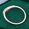 Elegant Curved Wedding Band with Pear-Shaped Moissanite-8