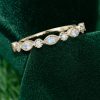 Elegant Marquise-Cut Moonstone – Yellow Gold Wedding Band (6)