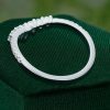 Elegant White Gold Curved Marquise Moissanite Bridal Band (5)