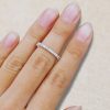 Elegant White Gold Wedding Band with Baguette Cut Moissanite (1)