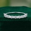Elegant White Gold Wedding Band with Baguette Cut Moissanite (2)